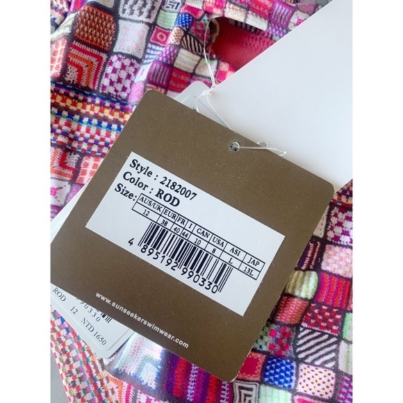 Nwt Sunseeker Australia Bikini Swim Halter Lace Up Top Cutout High Waist Bottoms - Picture 7 of 12